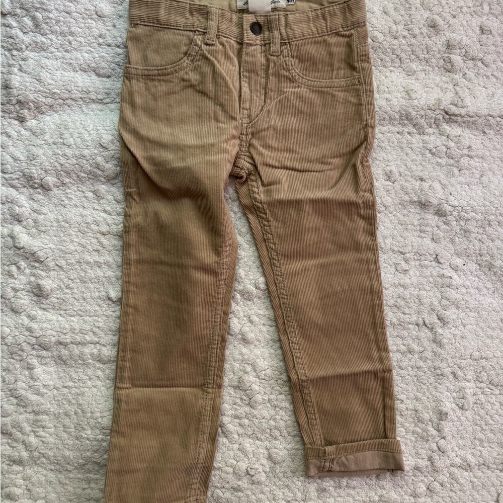 H&M NWT Tan Corduroy Kids Pants Sz 3-4
